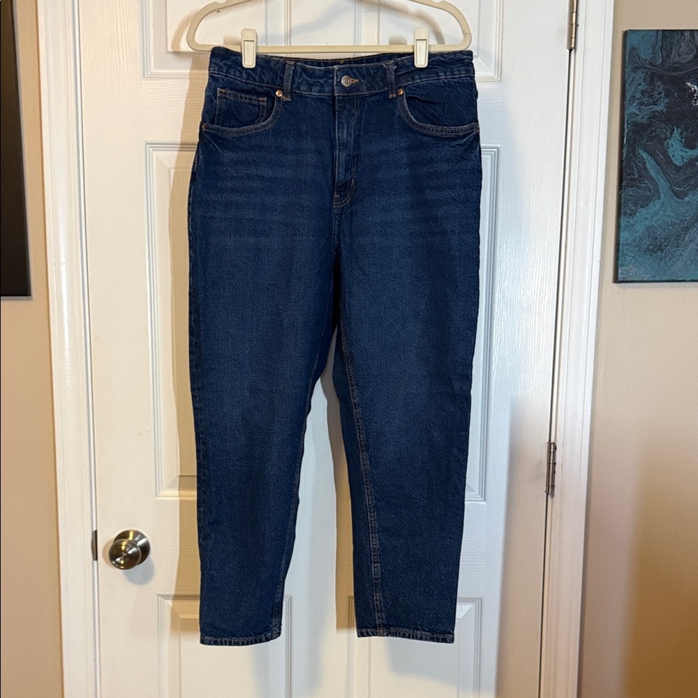 H&M Women's Ankle Jeans in Deep Blue